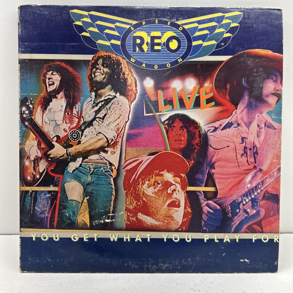 REO Speedwagon You Get What You Play For Live Vintage Vinyl LP‎ 1977 Epic Record